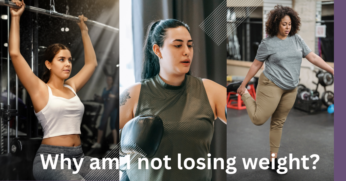 Person struggling to lose weight despite exercising regularly