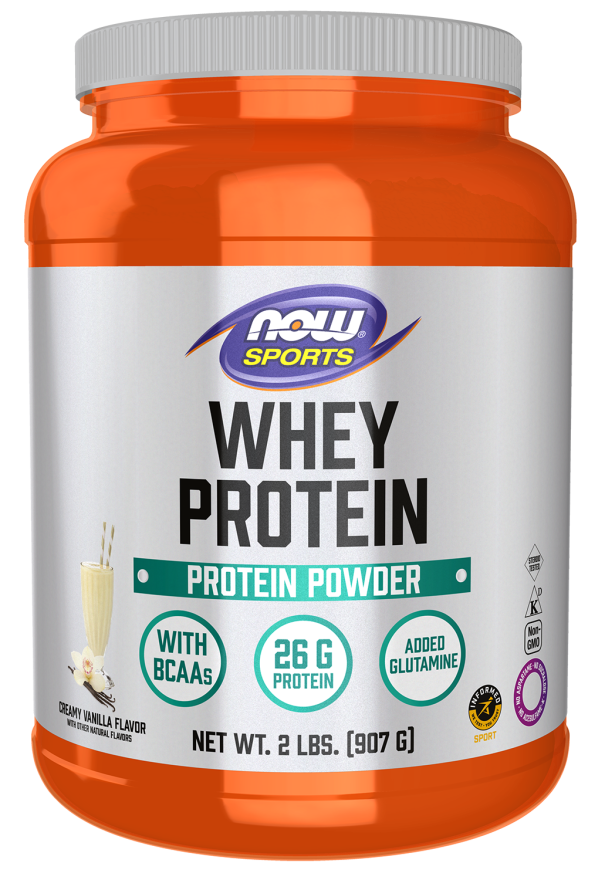 NOW Sports Whey Protein Isolate protein powder container