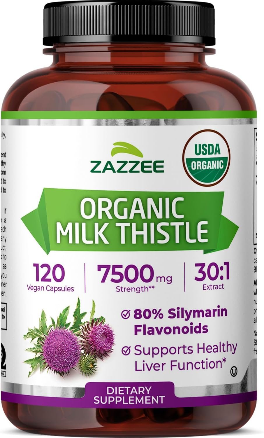 Zazzee USDA Organic Milk Thistle