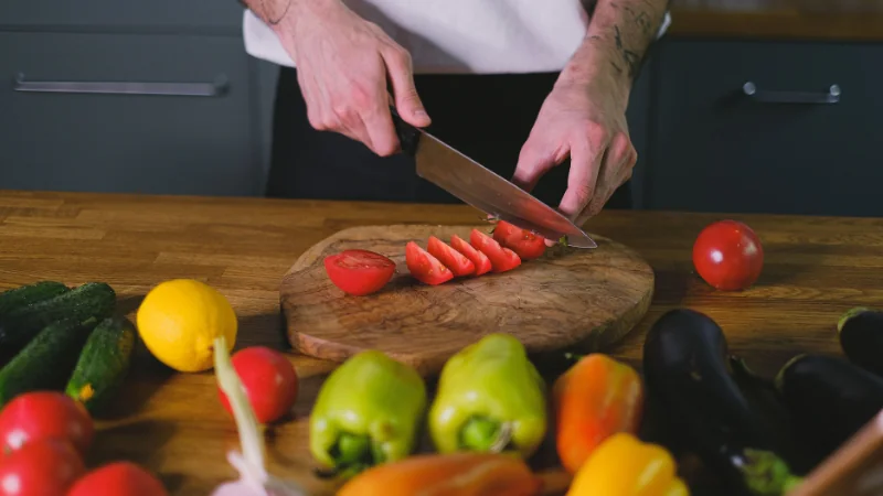 Person cooking a simple gluten-free meal at home